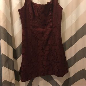 Urban Outfitters Burgundy Brocade Mini Dress